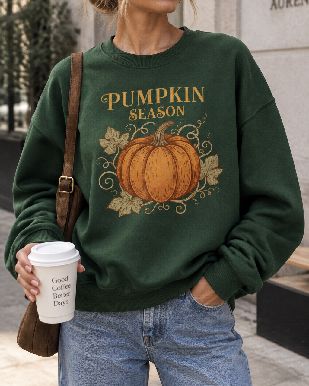 Pumpkin Season Graphic Oversized Sweatshirt