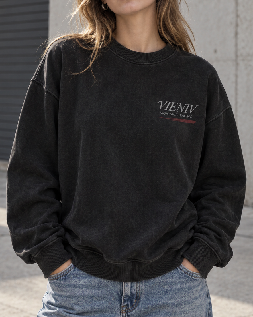 Nightshift Racing Car Graphic Oversized Sweatshirt
