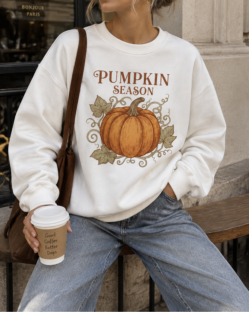 Pumpkin Season Graphic Oversized Sweatshirt