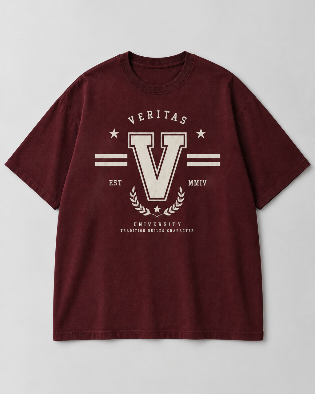 Veritas University Crest Graphic Oversized Tee