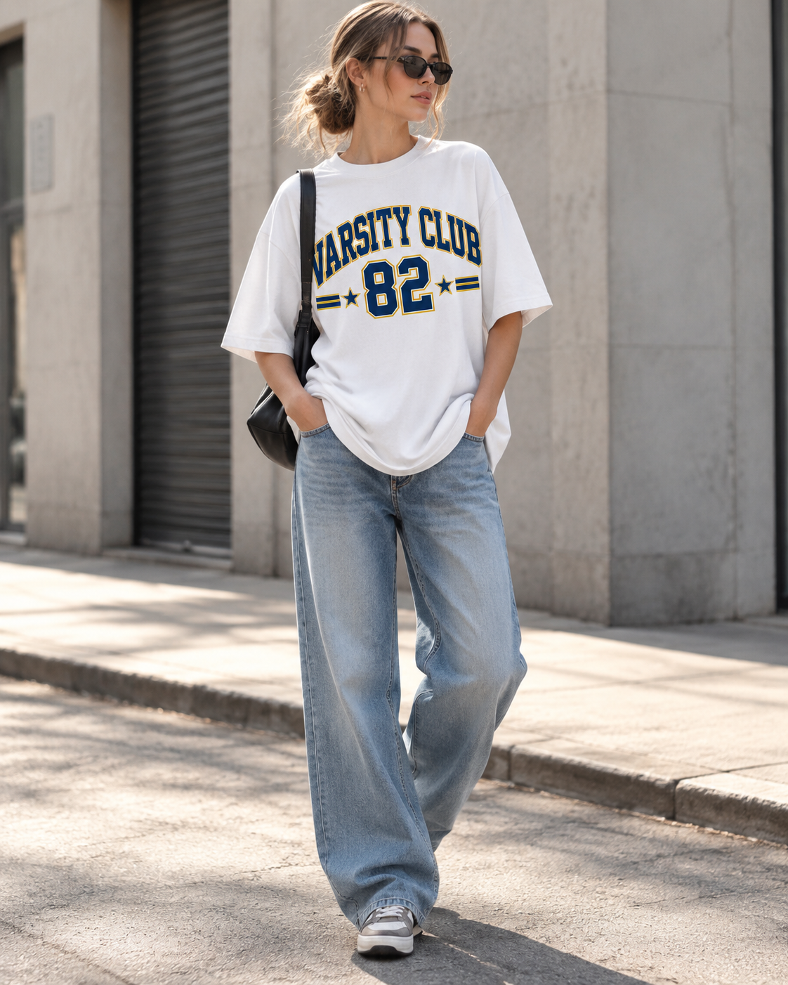 Varsity Club 82 Graphic Oversized Tee