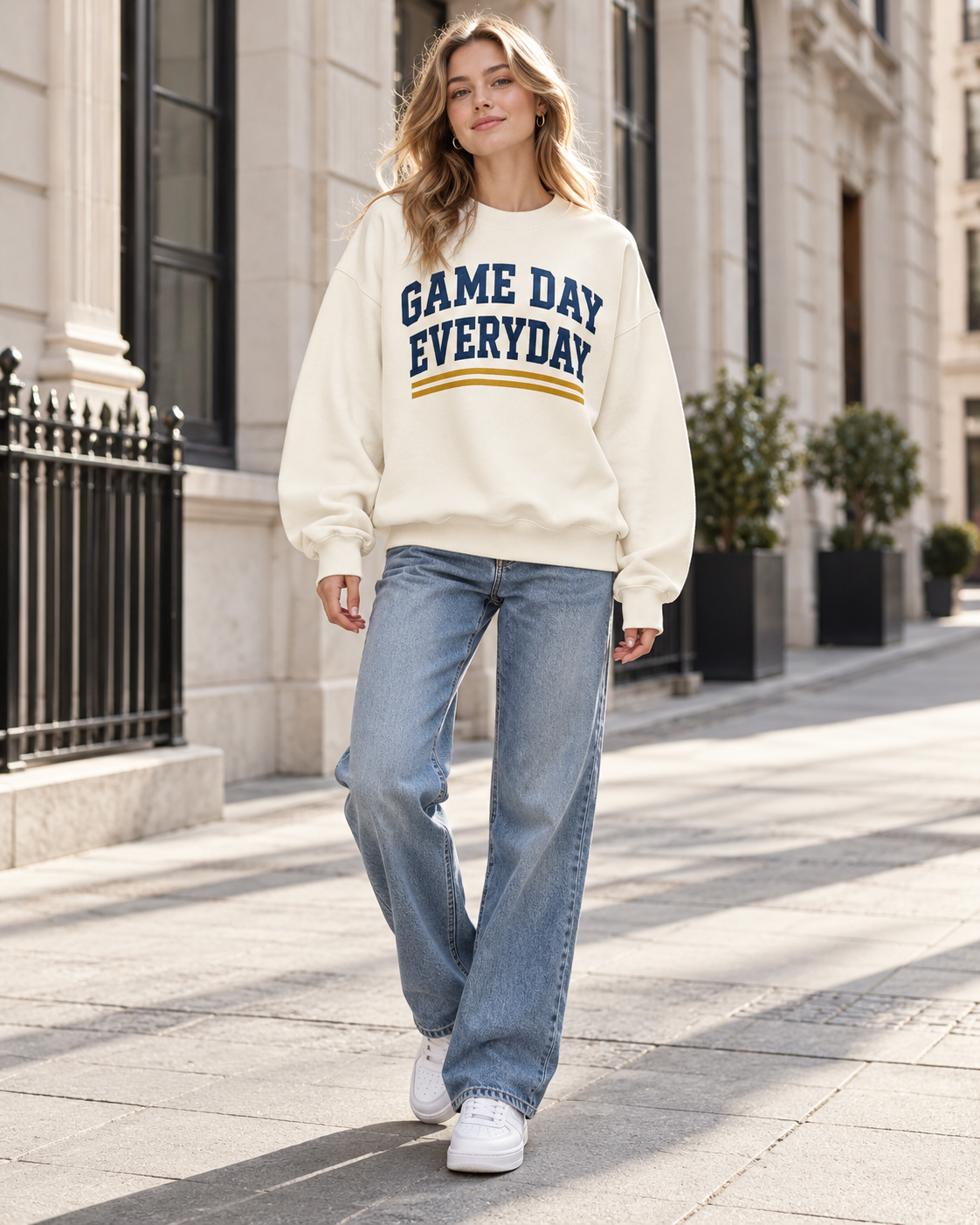 Game Day Everyday Varsity Graphic Oversized Sweatshirt