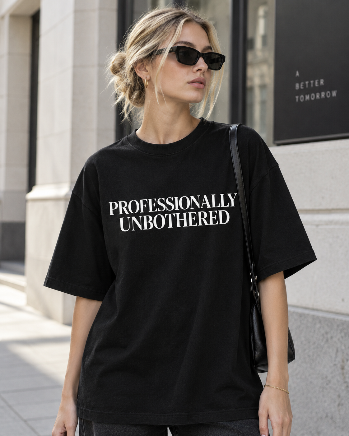 Professionally Unbothered Graphic Oversized Tee