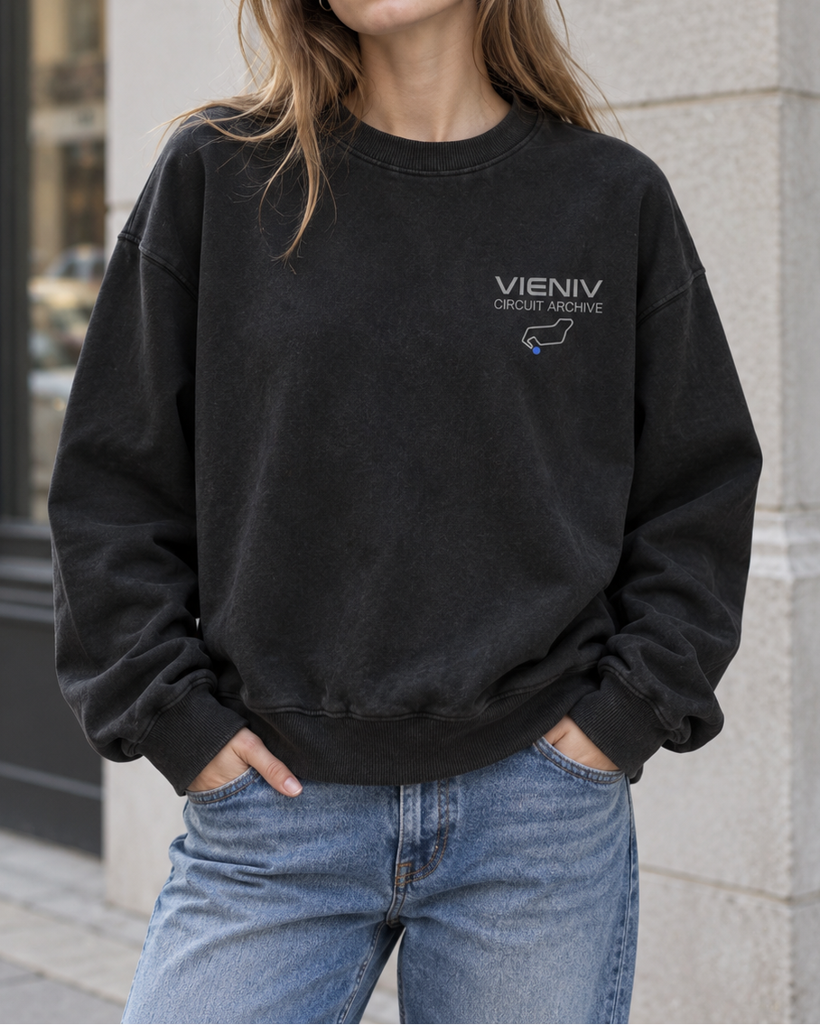 Circuit Archive Track Graphic Oversized Sweatshirt