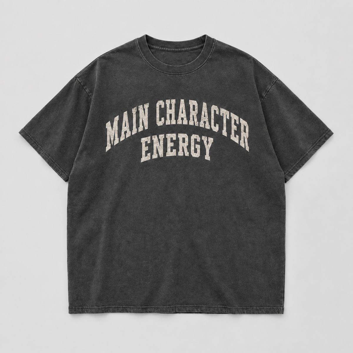Main Character Energy Varsity Graphic Oversized Tee