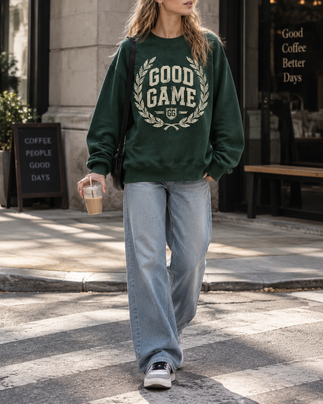 Good Game Collegiate Laurel Graphic Oversized Sweatshirt