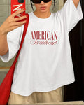 American Sweetheart Graphic Oversized Tee - White