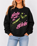 Girls Will Be Girls Mantis Graphic Oversized Sweatshirt