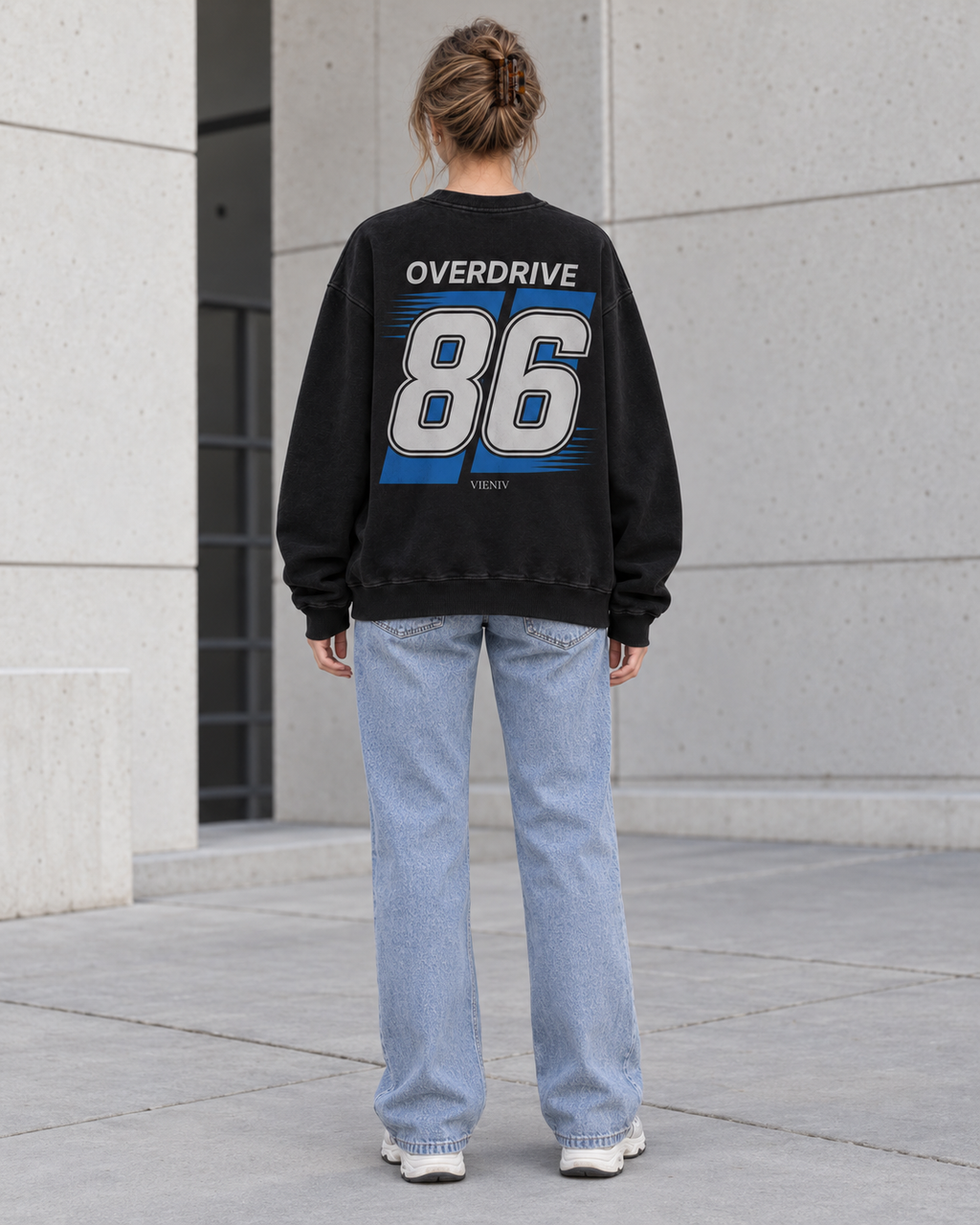 Overdrive 86 Racing Graphic Oversized Sweatshirt