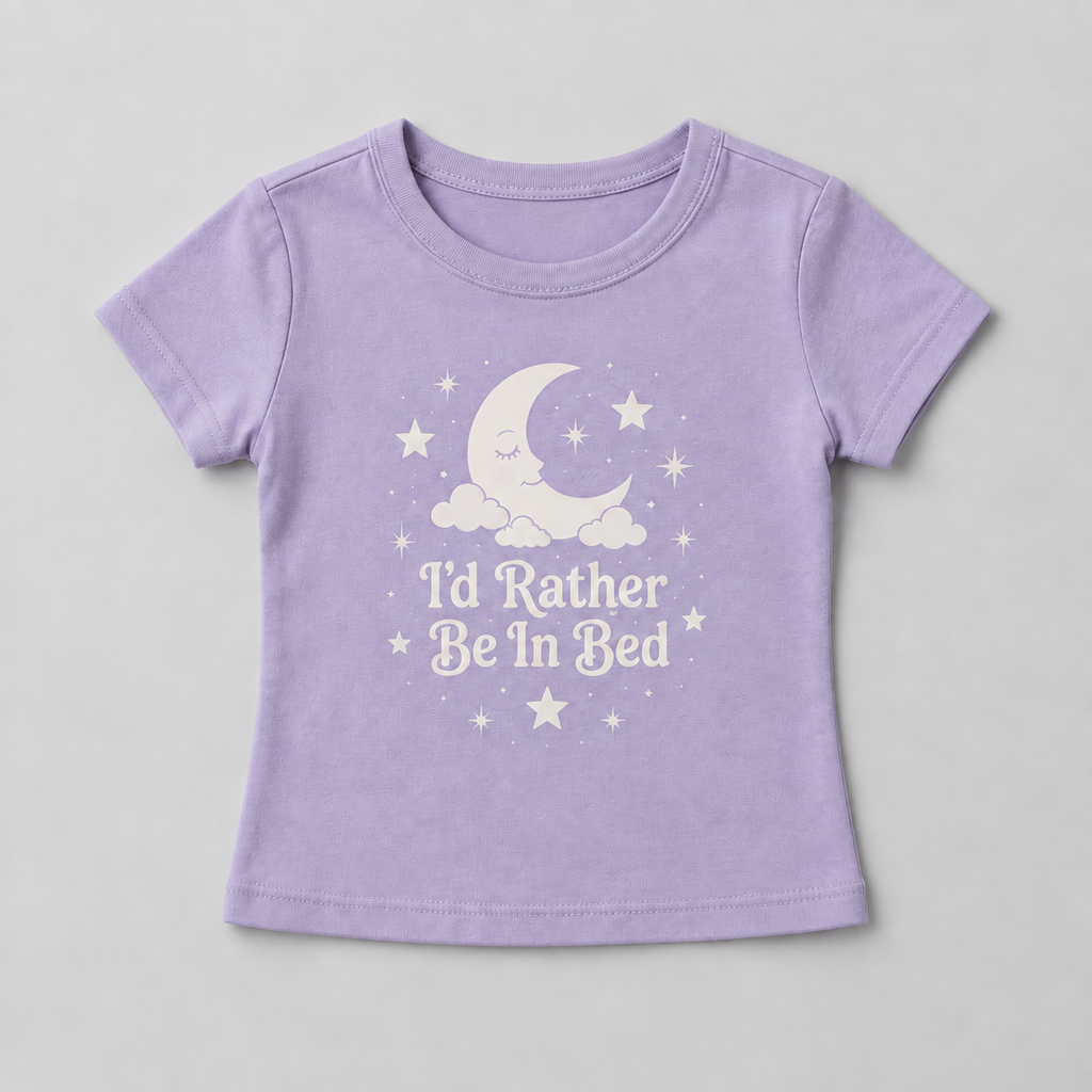 I'd Rather Be In Bed Graphic Baby Tee