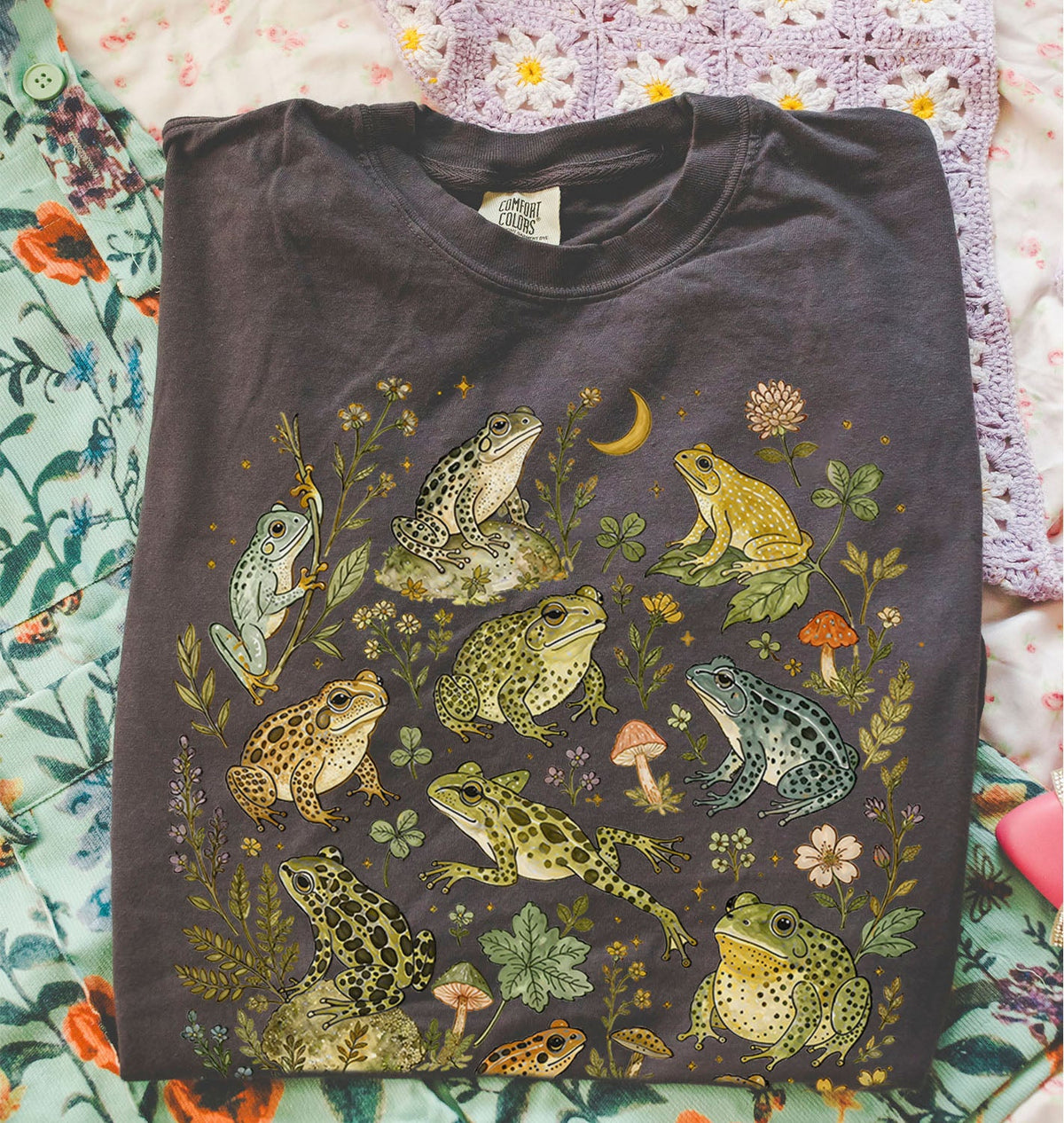 Botanical Frog Oversized T-Shirt