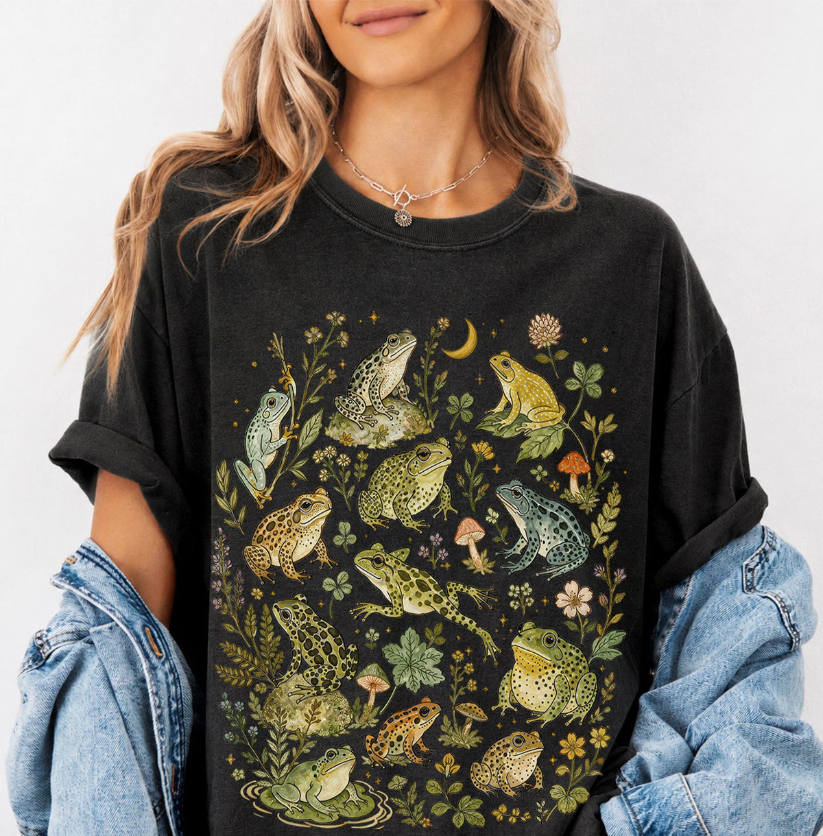 Botanical Frog Oversized T-Shirt