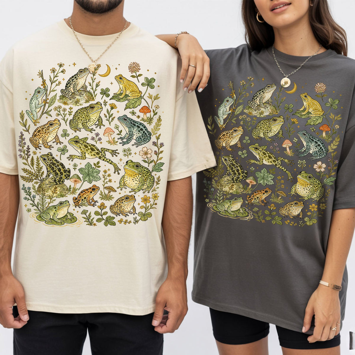 Botanical Frog Oversized T-Shirt