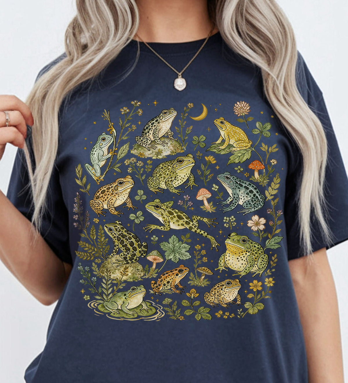 Botanical Frog Oversized T-Shirt