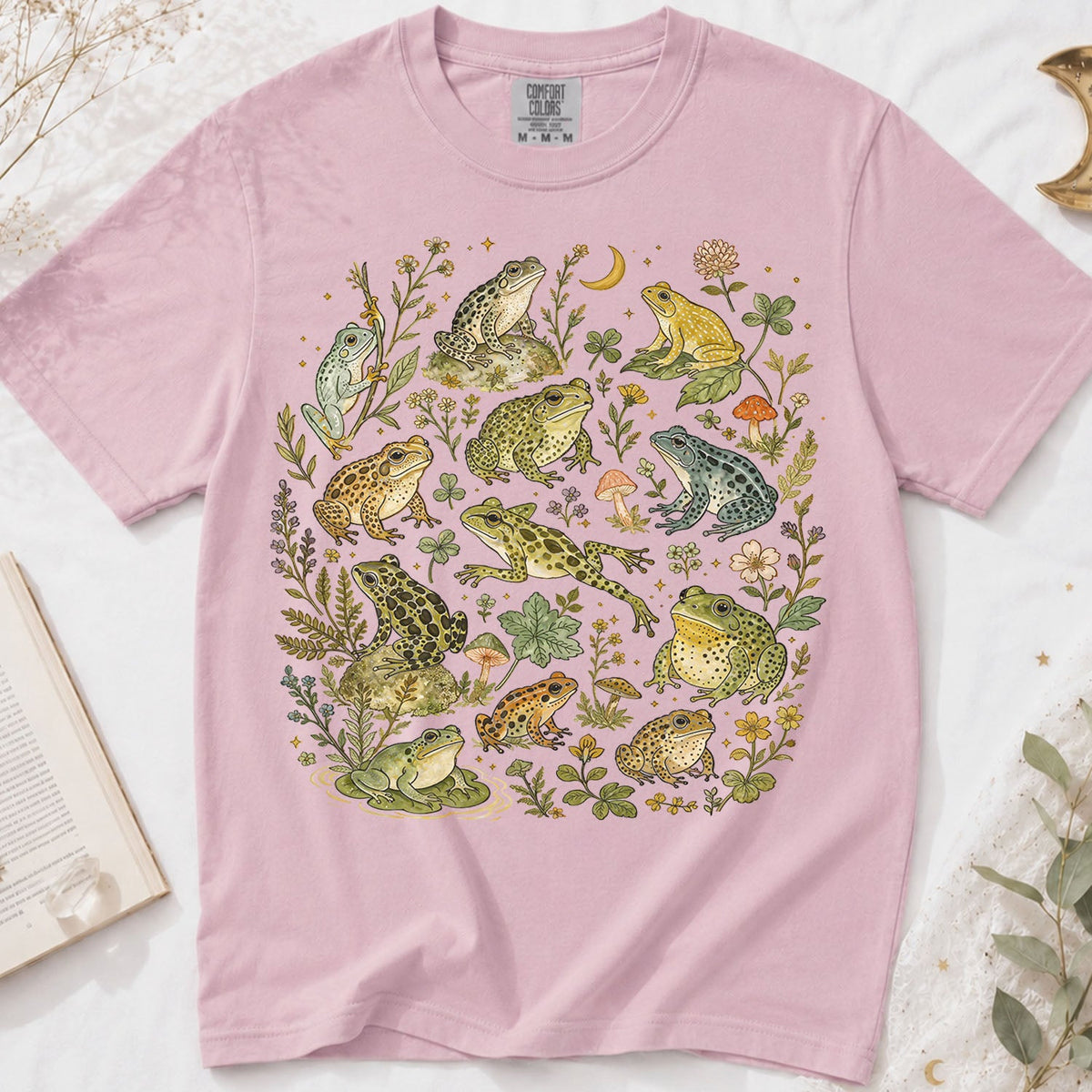 Botanical Frog Oversized T-Shirt