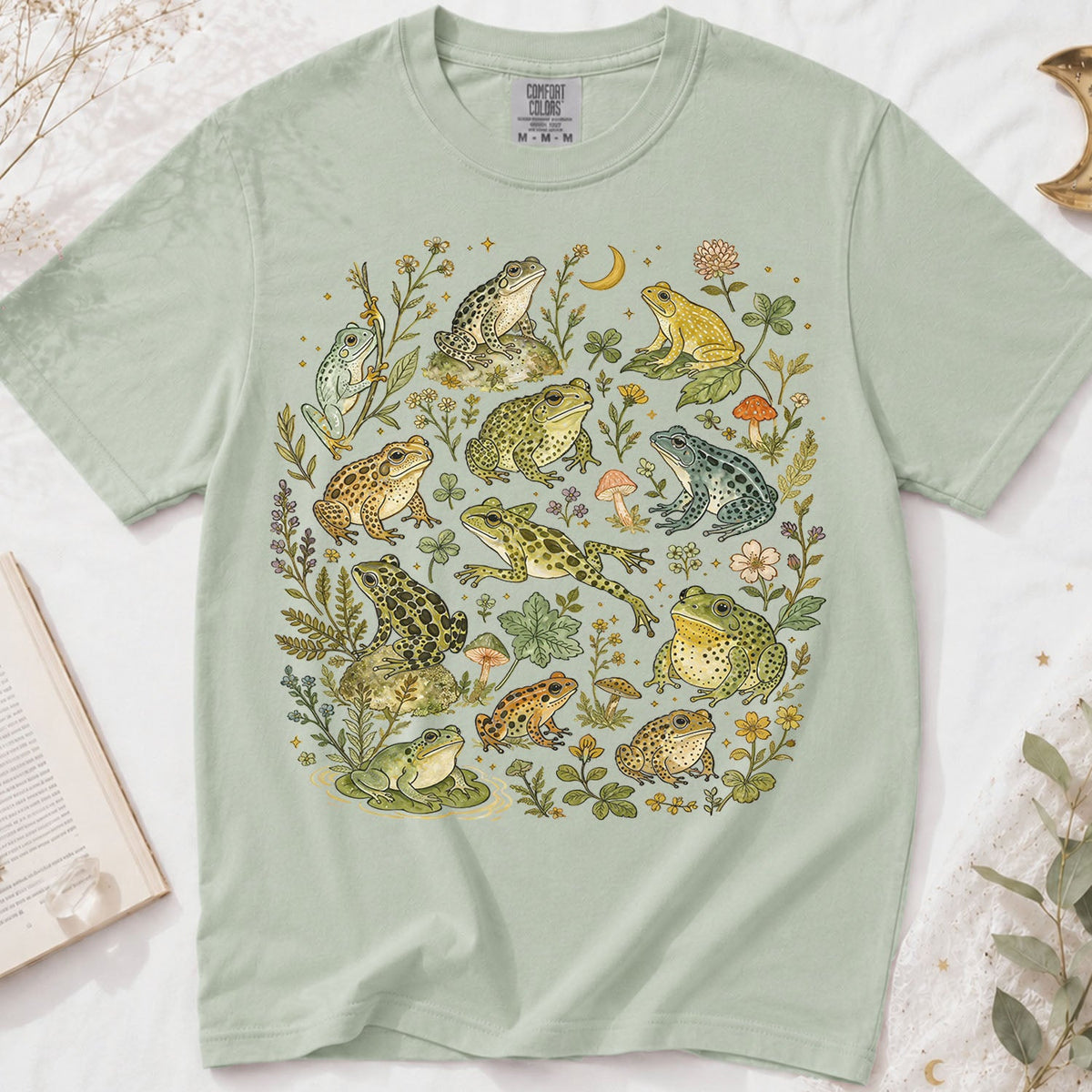 Botanical Frog Oversized T-Shirt
