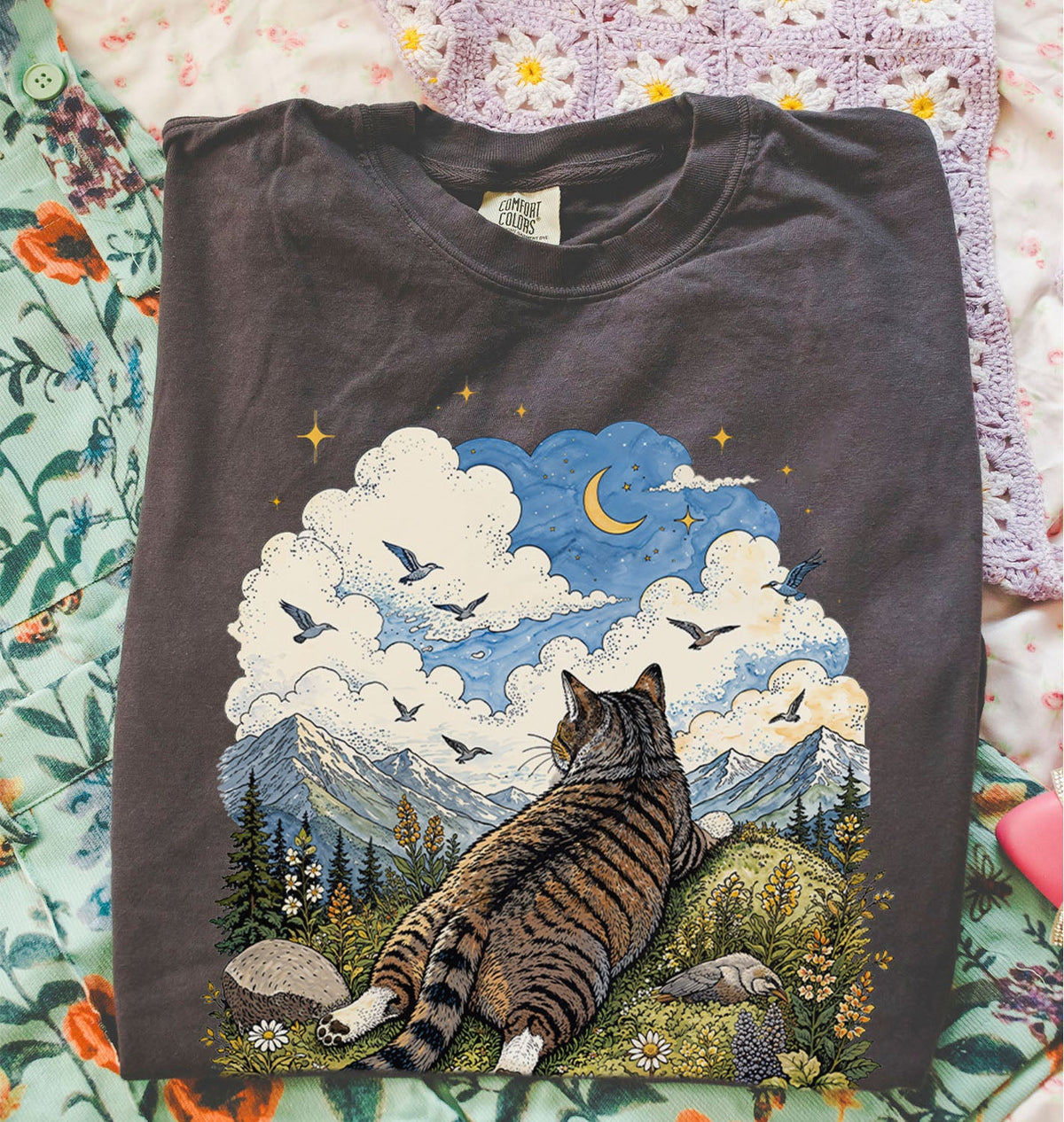 Cat Daydreamer Oversized T-Shirt