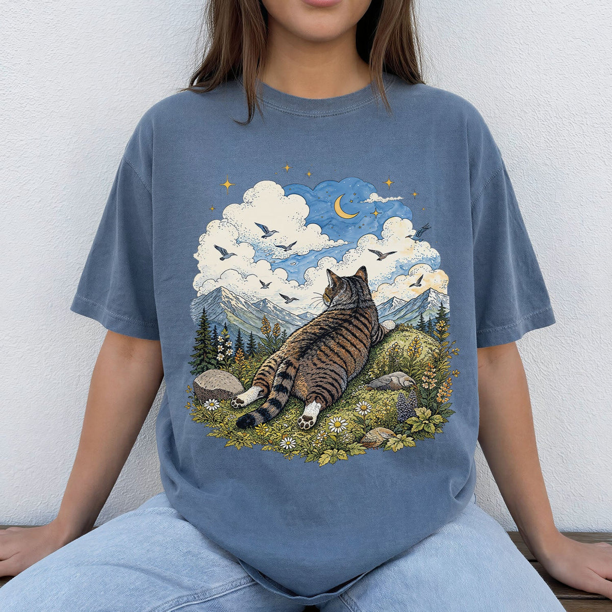 Cat Daydreamer Oversized T-Shirt