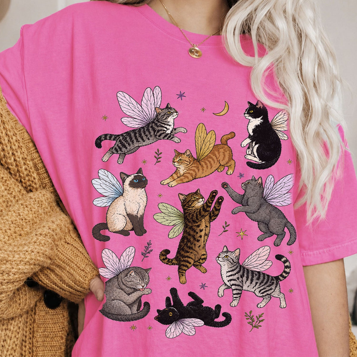 Fairy Cat Oversized T-Shirt