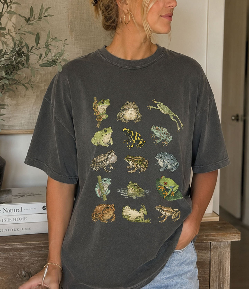 Frog Species Oversized T-Shirt