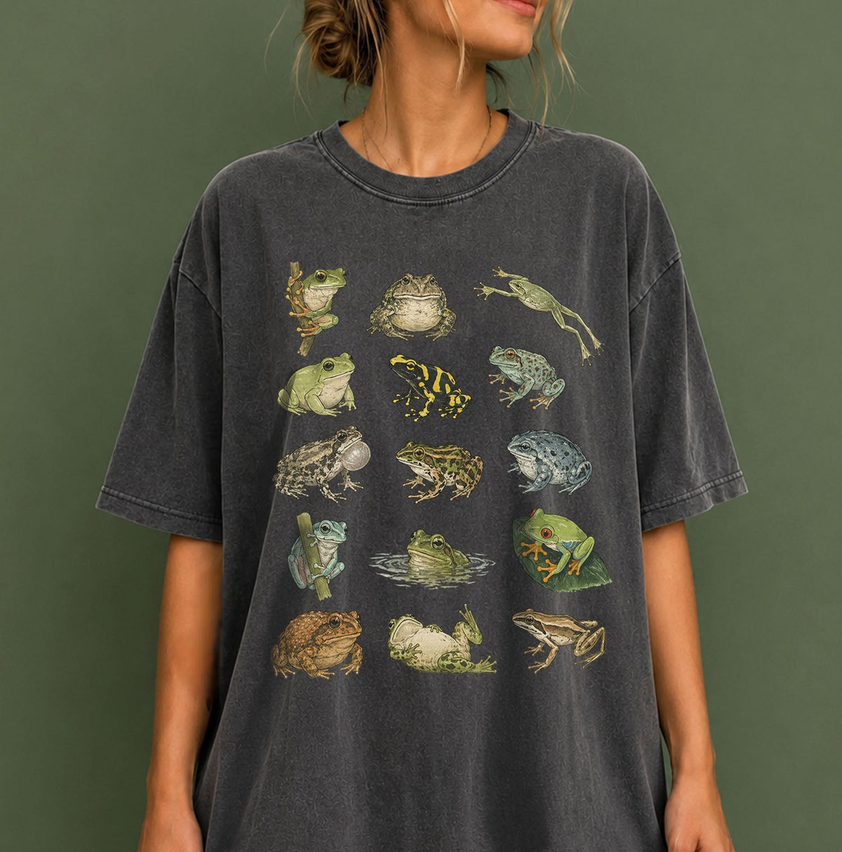 Frog Species Oversized T-Shirt