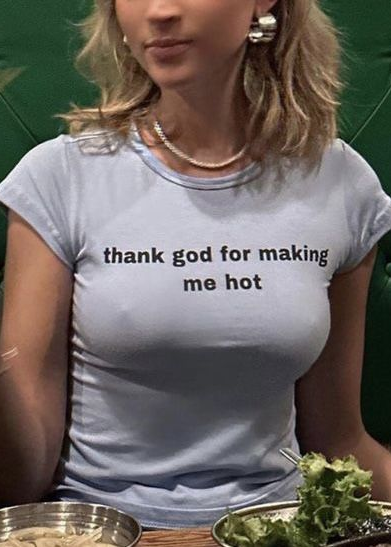 Thank God I'm Hot Slogan Cotton Baby Tee
