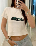 Green F1 Race Car Graphic Cotton Baby Tee