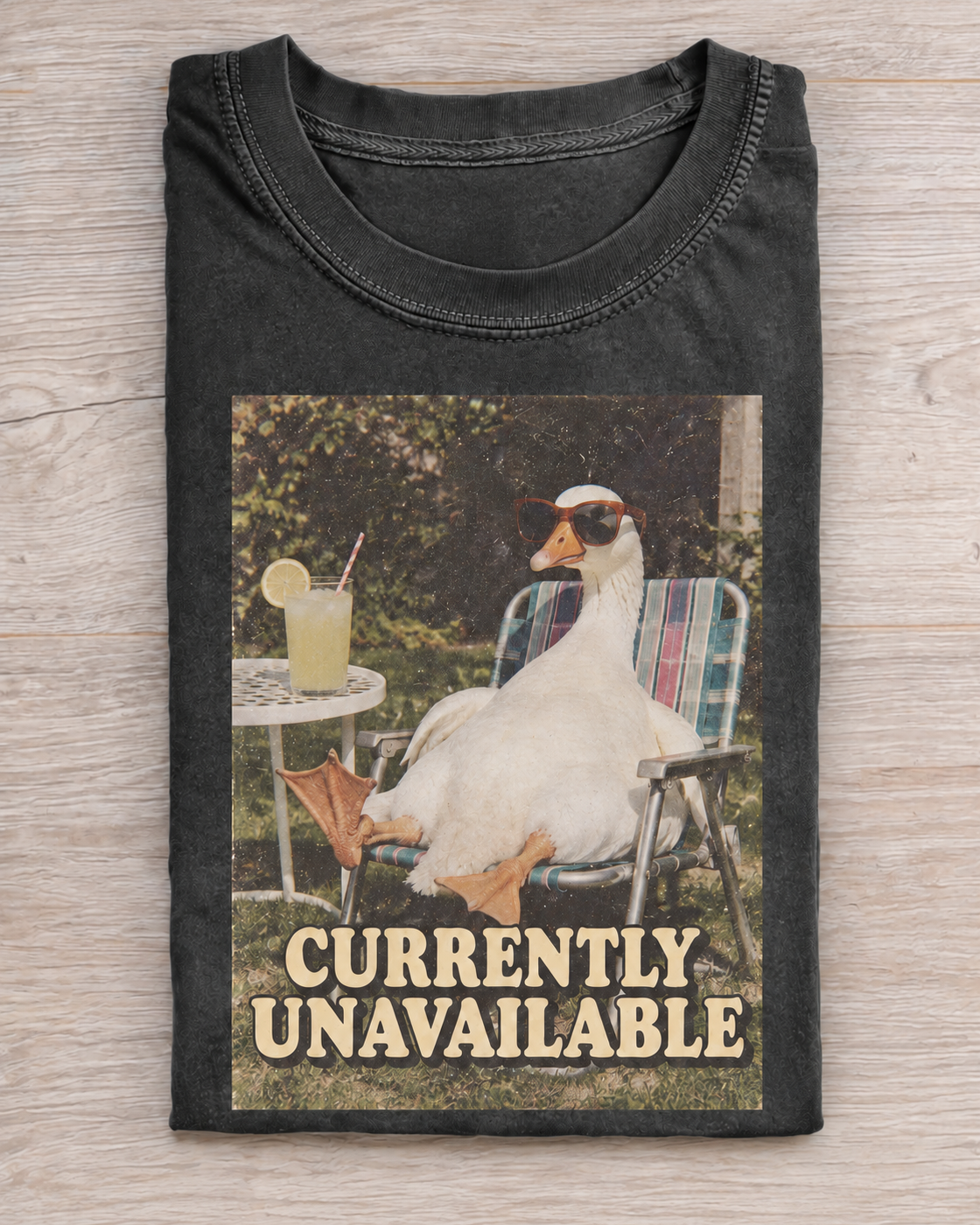 Charcoal Goose Lounge Graphic Tee