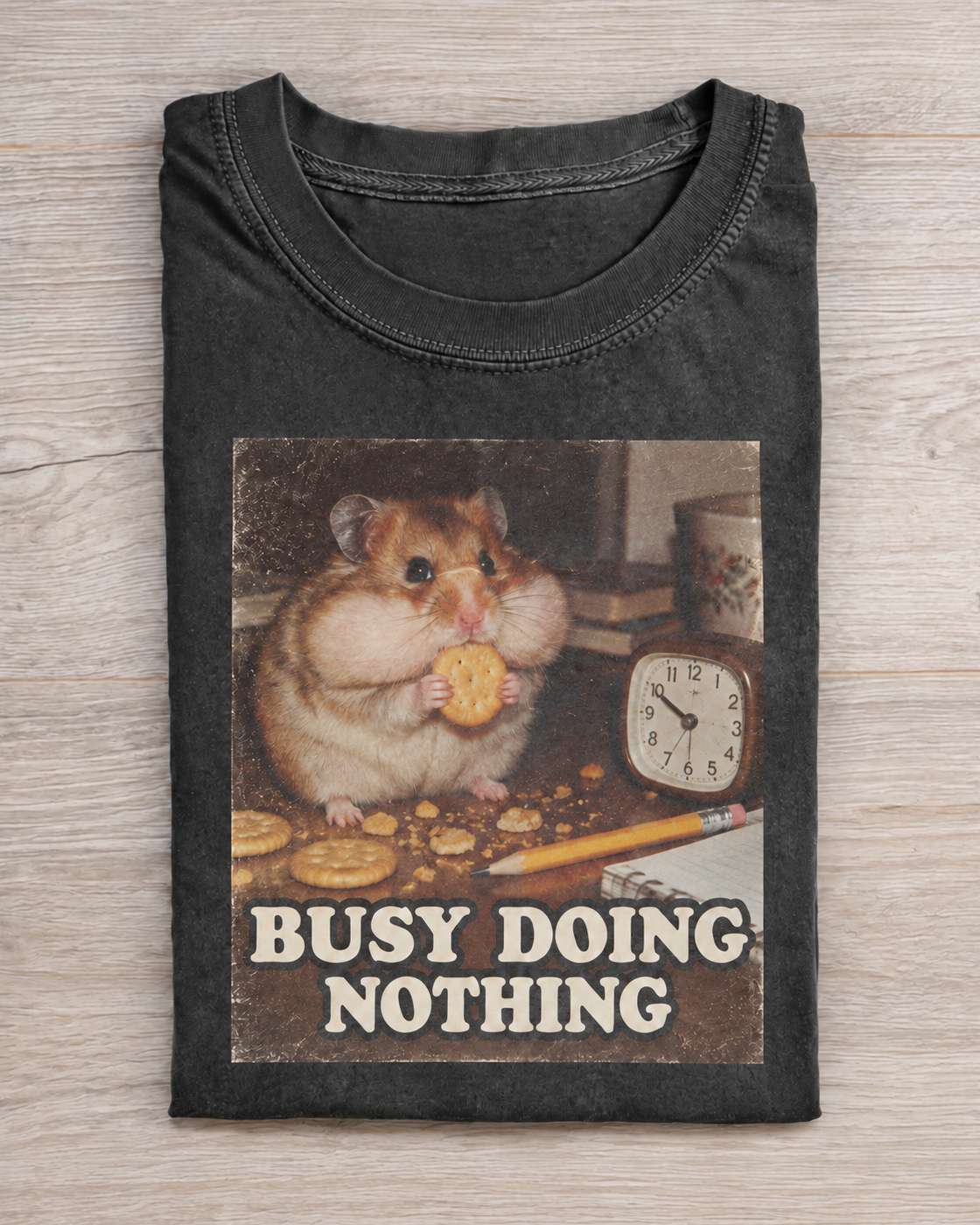 Charcoal Hamster Busy Graphic Tee
