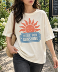 Cream Sun Here For Sunshine Graphic Tee