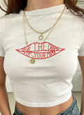 Save The Drama Lips Cotton Baby Tee