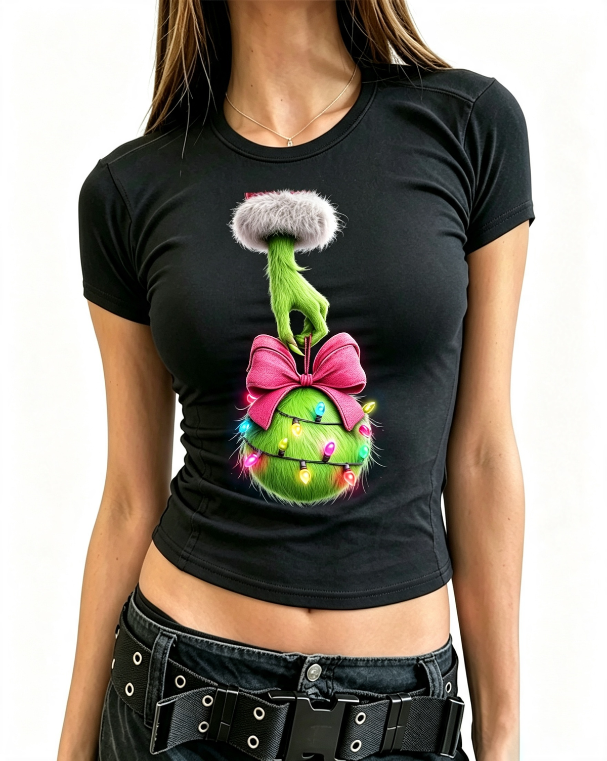 Grinch Ornament Graphic Cotton Baby Tee