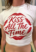 Kiss All The Time Graphic Cotton Baby Tee