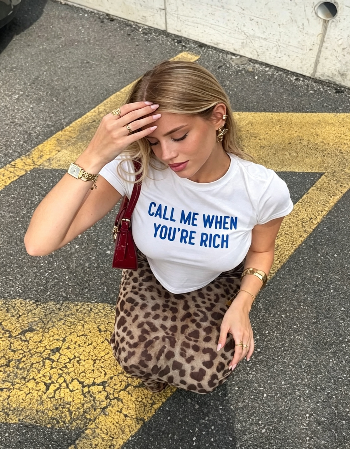 Call Me When You're Rich Cotton Baby Tee