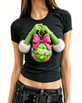 Grinch Christmas Ornament Cotton Baby Tee