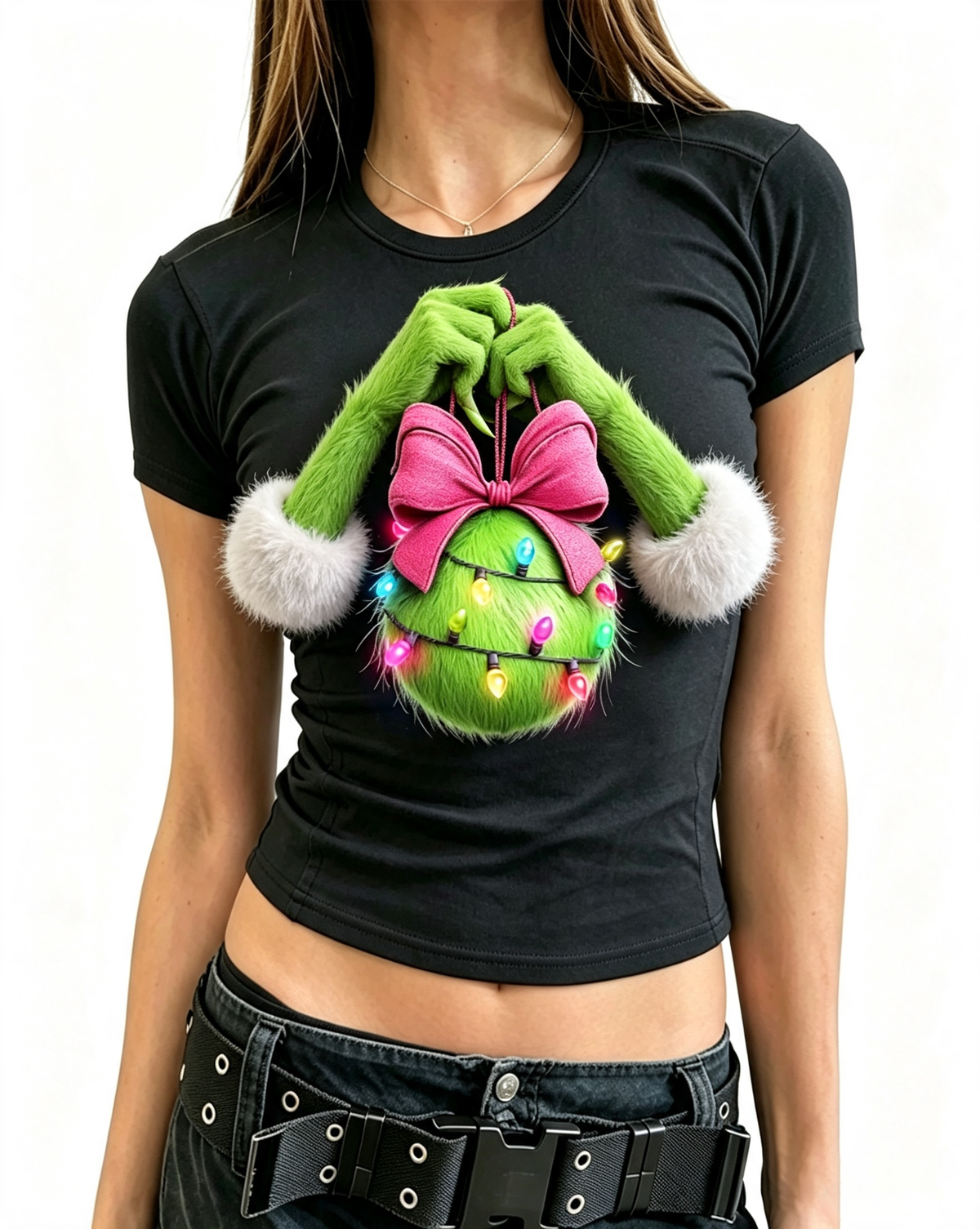 Grinch Christmas Ornament Cotton Baby Tee