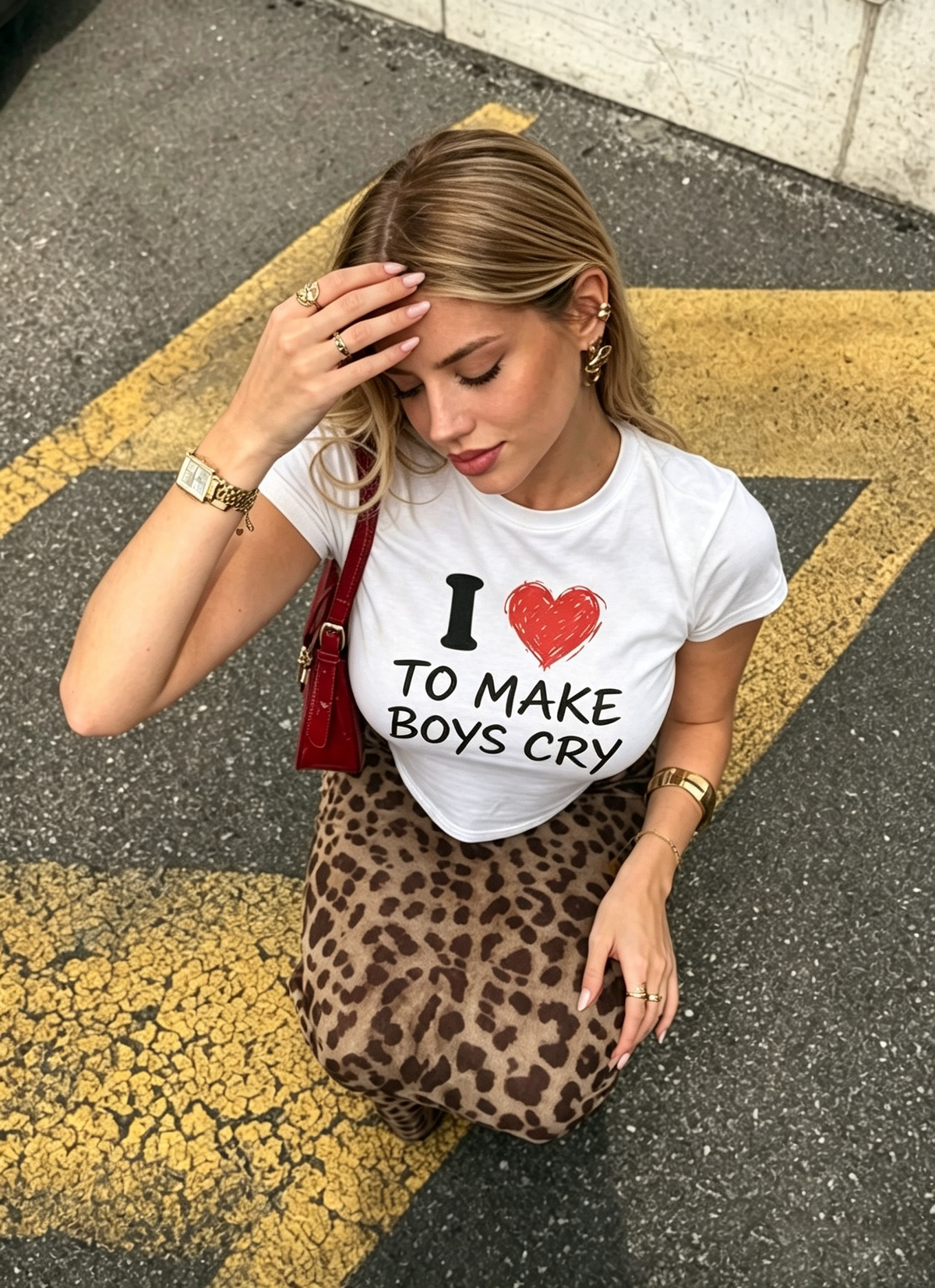 I Love To Make Boys Cry Graphic Cotton Baby Tee