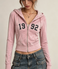 Pink 1992 Zip-Up Hoodie