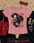 Pink Vinyl Records Music Graphic Baby Tee