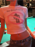 No Boyfriend Graphic Cotton Baby Tee