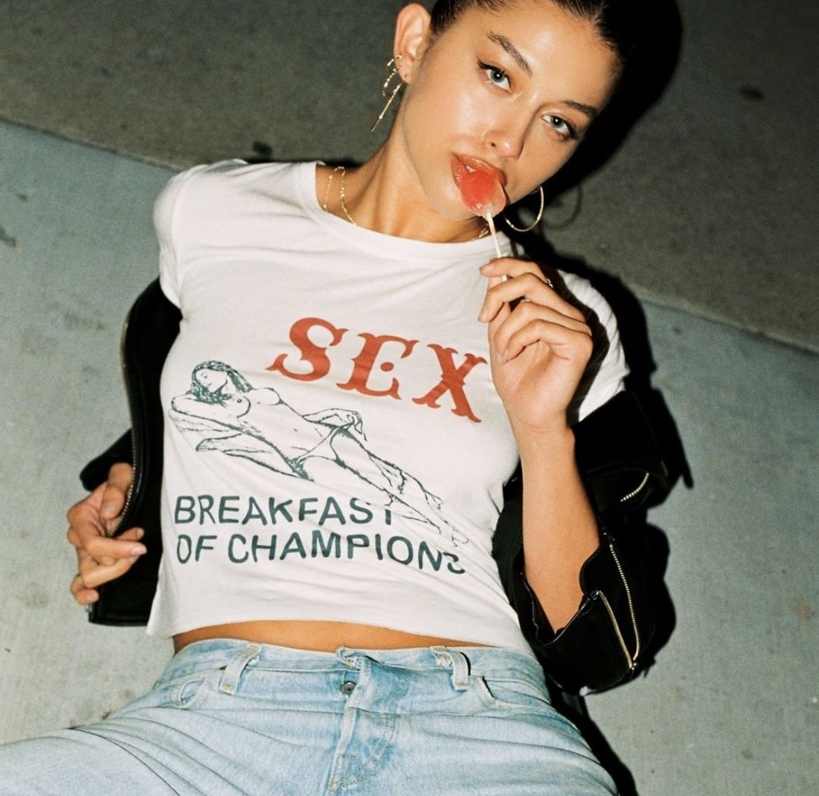 Sex Breakfast Of Champions Graphic Cotton Baby Tee