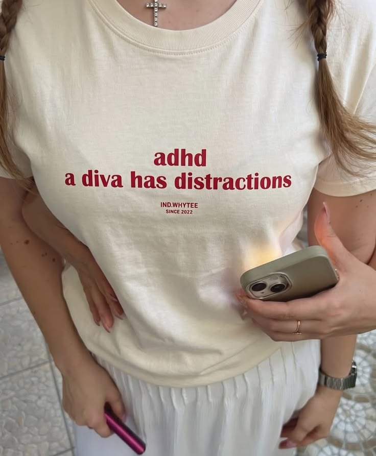 ADHD Diva Graphic Cotton T-Shirt