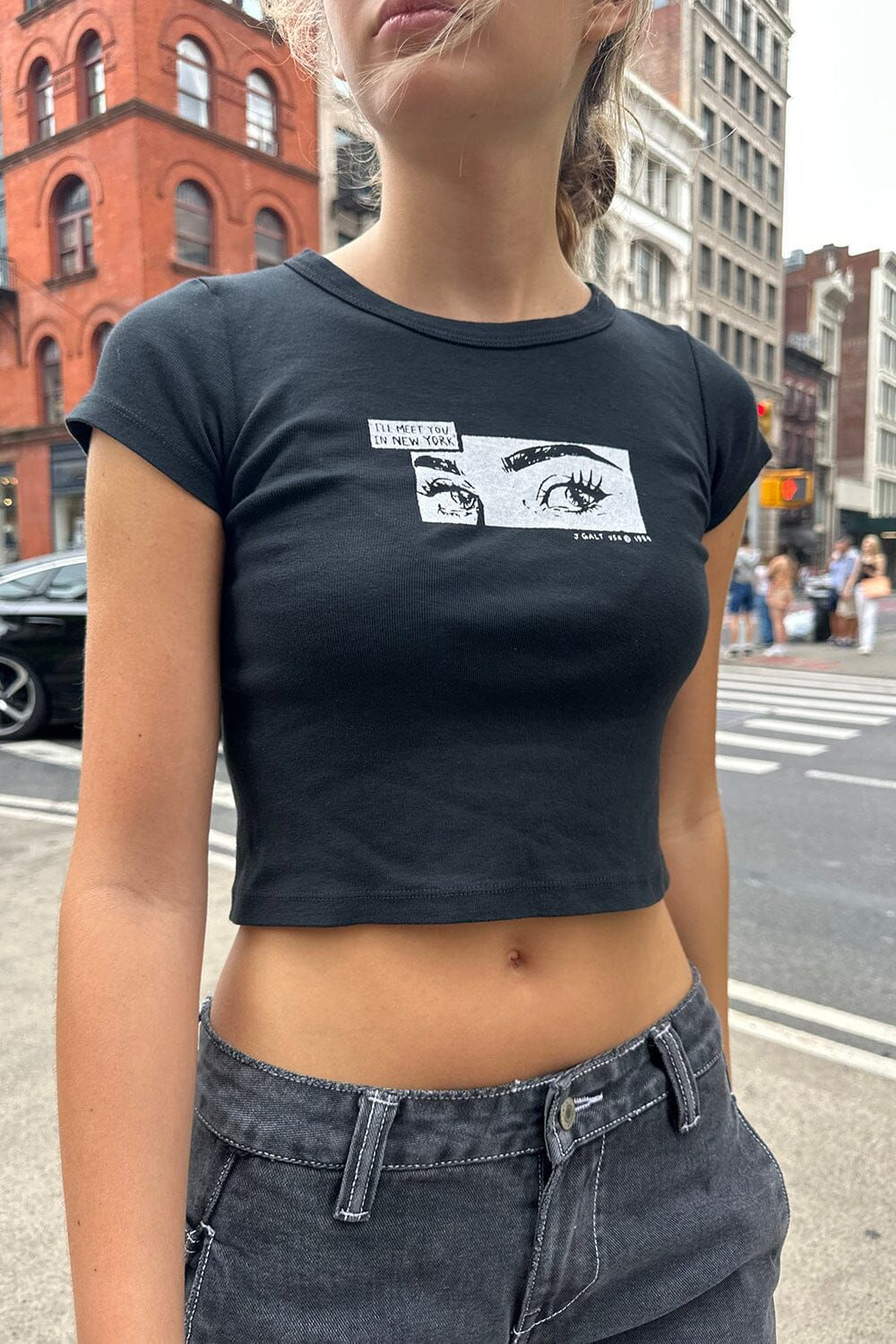 I'll Meet You In New York Graphic Cotton Baby Tee