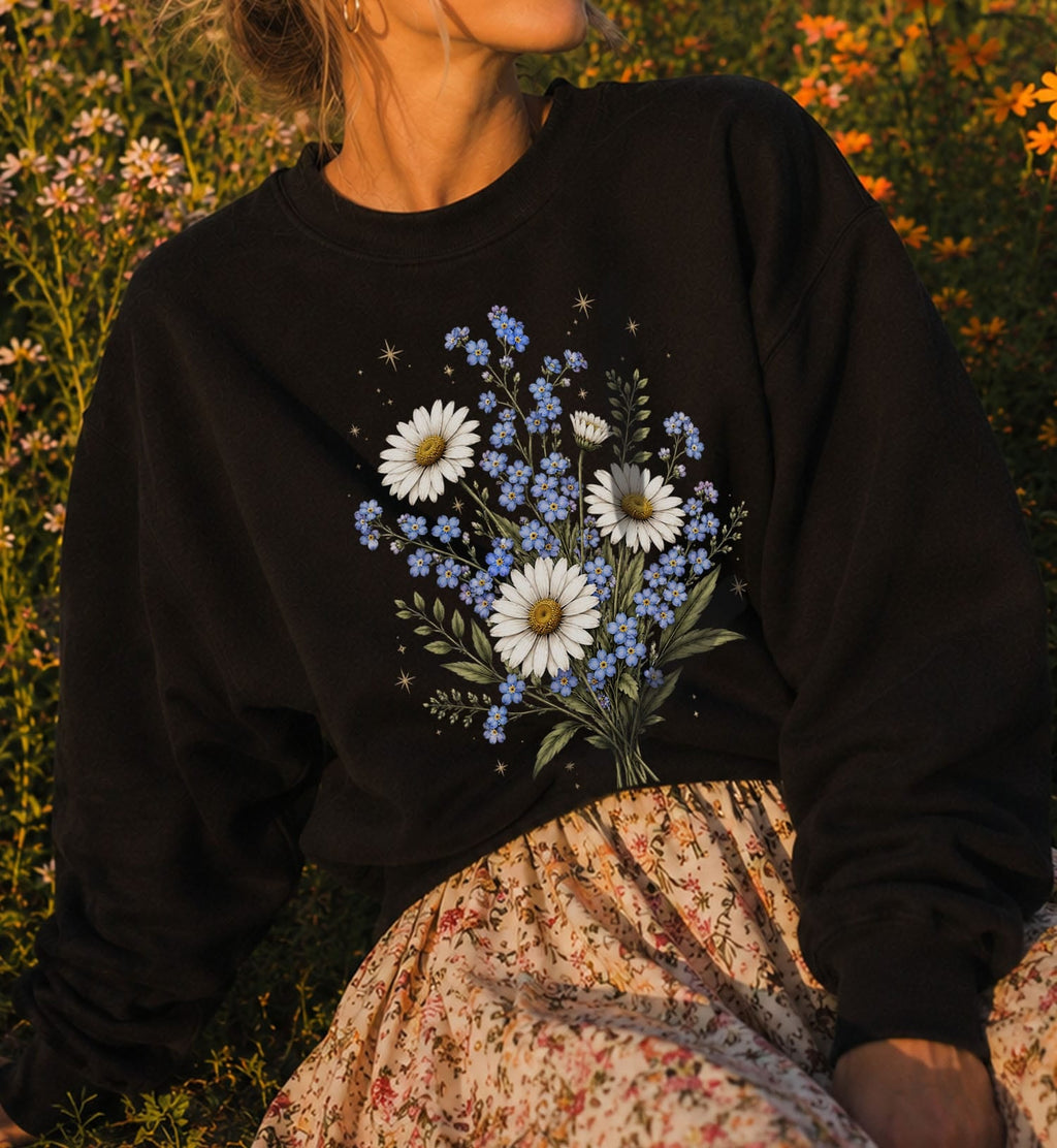 Forget Me Not Daisy Sweatshirt