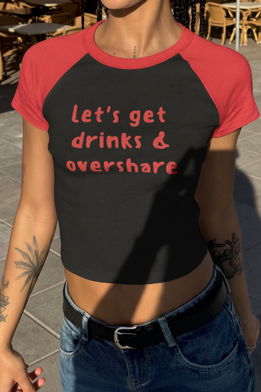 Black Red Raglan