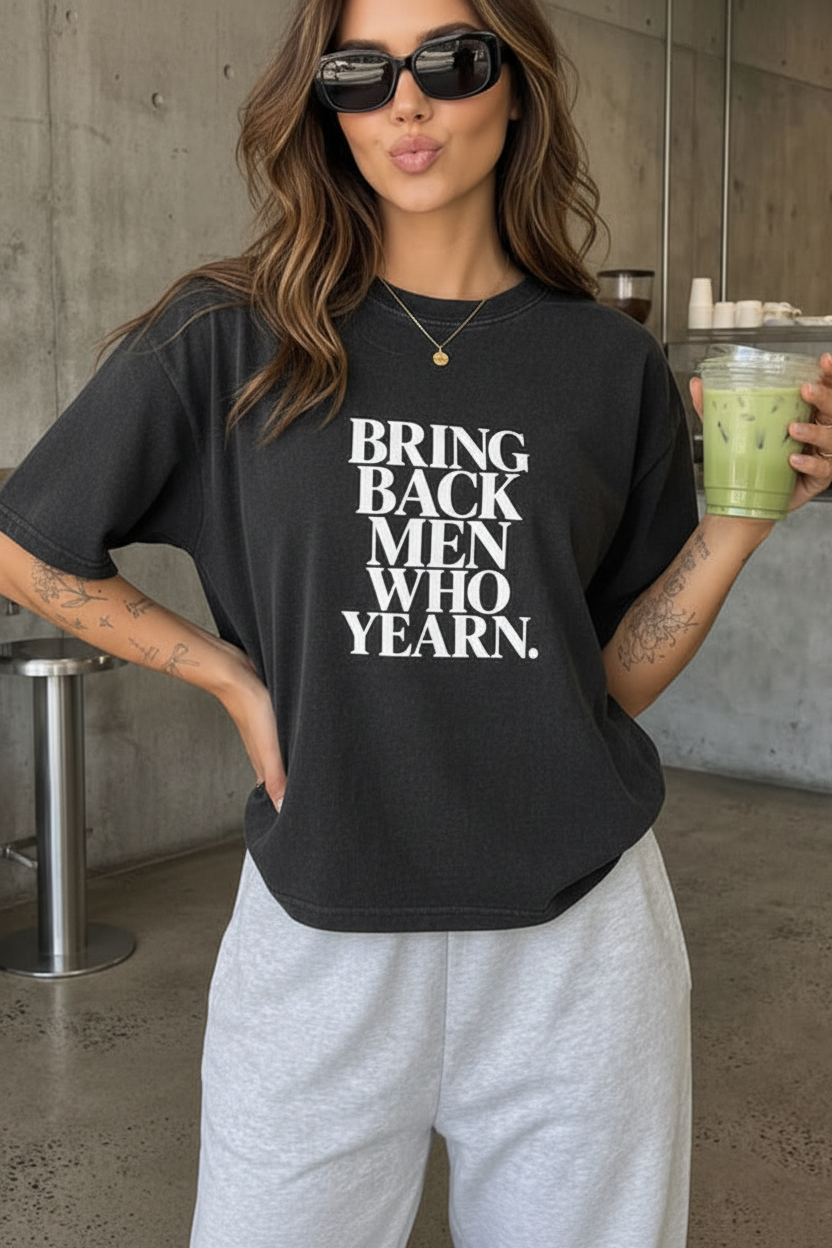 Black White Yearn Tee
