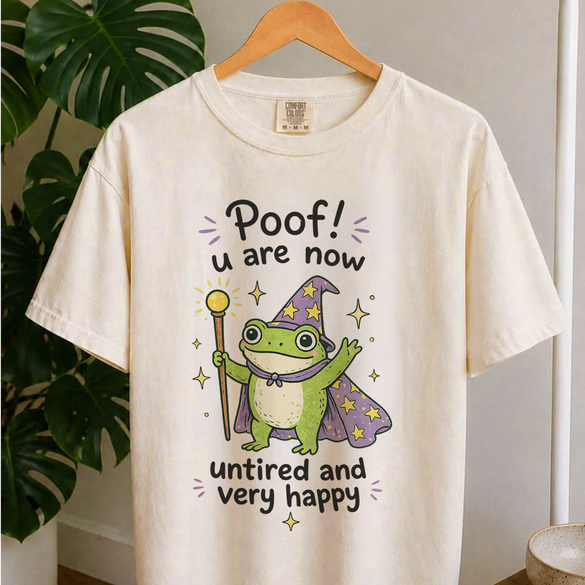 Poof You Are Now Untired and Very Happy Frog Wizard Oversized T-Shirt