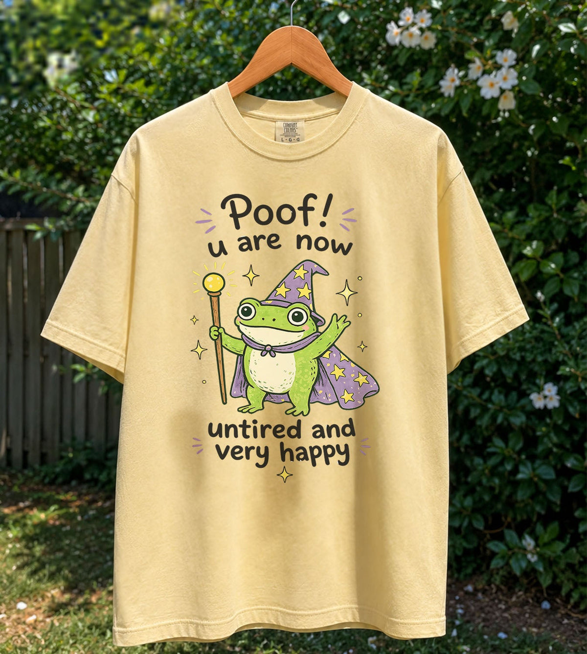 Poof You Are Now Untired and Very Happy Frog Wizard Oversized T-Shirt