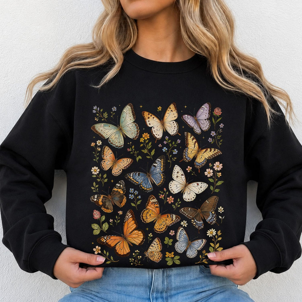 Butterfly Garden Graphic Sweatshirt