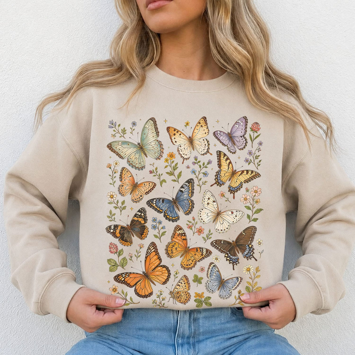 Butterfly Garden Graphic Sweatshirt